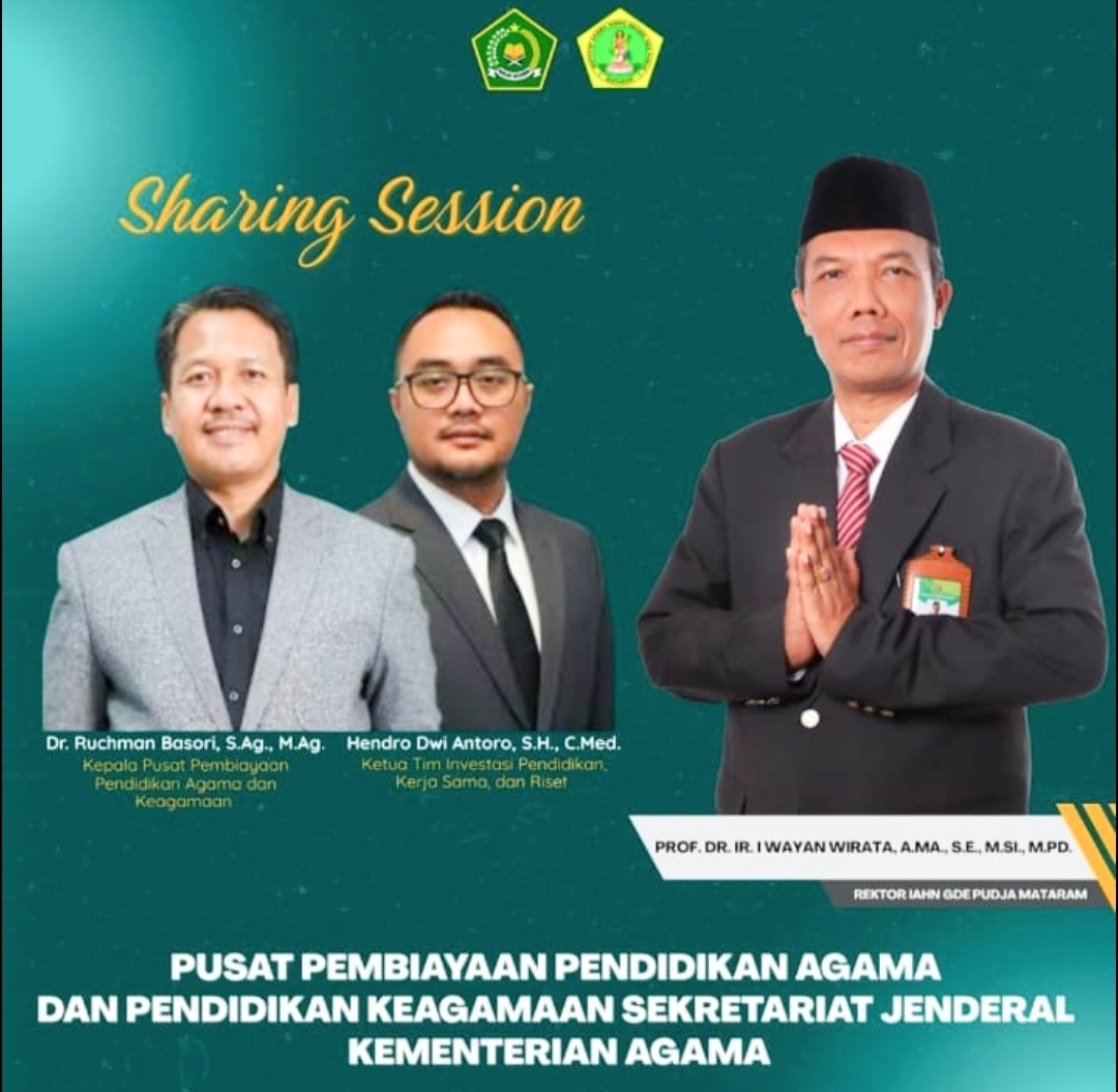 IAHN GDE PUDJA MATARAM JADI PTKH PERTAMA DIKUNJUNGI PUSPENMA DALAM SOSIALISASI KEBIJAKAN PENGEMBANGAN SDM MELALUI BEASISWA DAN RISET